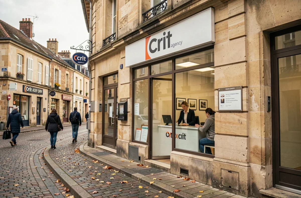 Agence Crit implantée dans le centre-ville d'une ville moyenne de Bourgogne-Franche-Comté